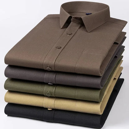 Luxury cotton shirt with single pocket - AntoniosClothing - Yellow
