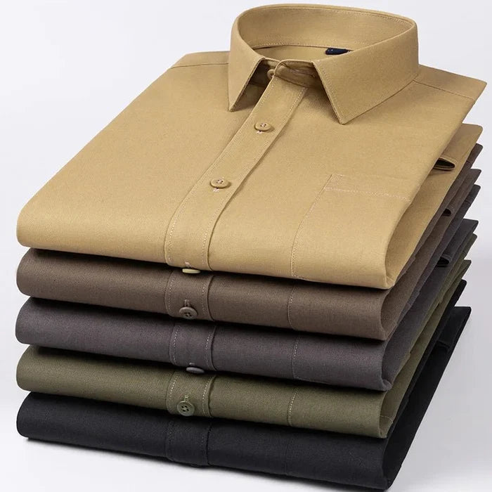 Luxury cotton shirt with single pocket - AntoniosClothing - Yellow
