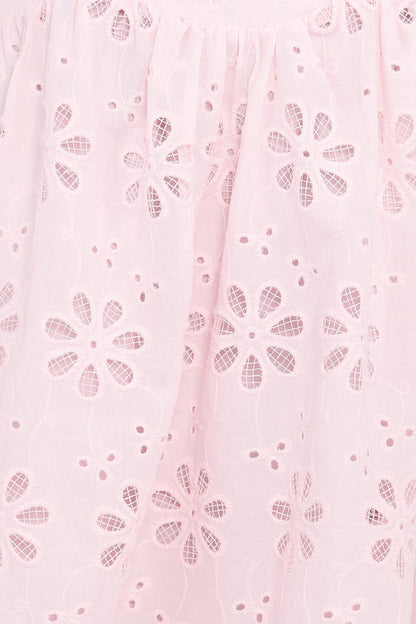 Petal and Pup USA DRESSES Lynne Mini Dress - Pink Broderie