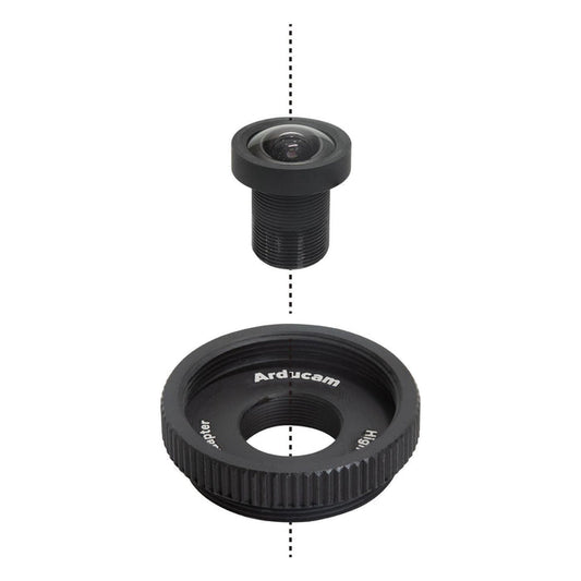 M12 Lens - 140-Degree Ultra-Wide Angle with Raspberry Pi HQ Camera Adapter by Arducam - The Pi Hut