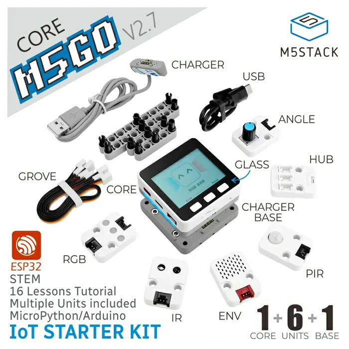 M5Stack M5GO IoT Starter Kit V2.7 - m5stack-store