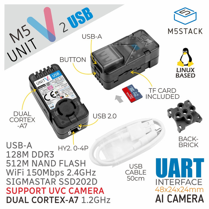 M5Stack UnitV2 USB Version without Camera - m5stack-store