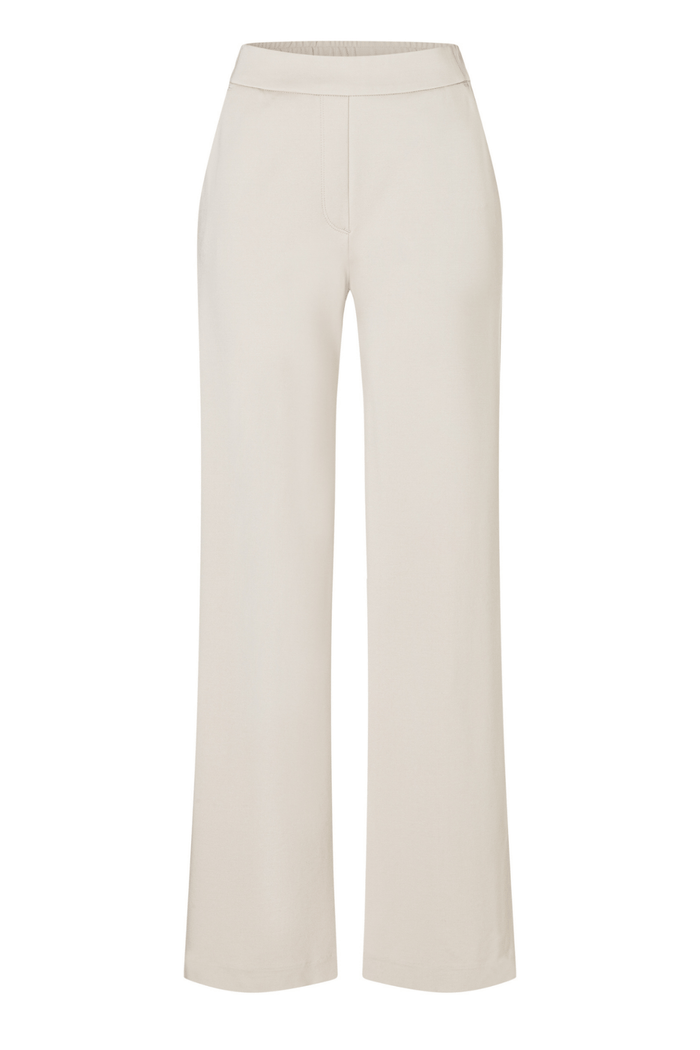 MAC Chiara light jersey straight leg trousers in moon grey – Dotique
