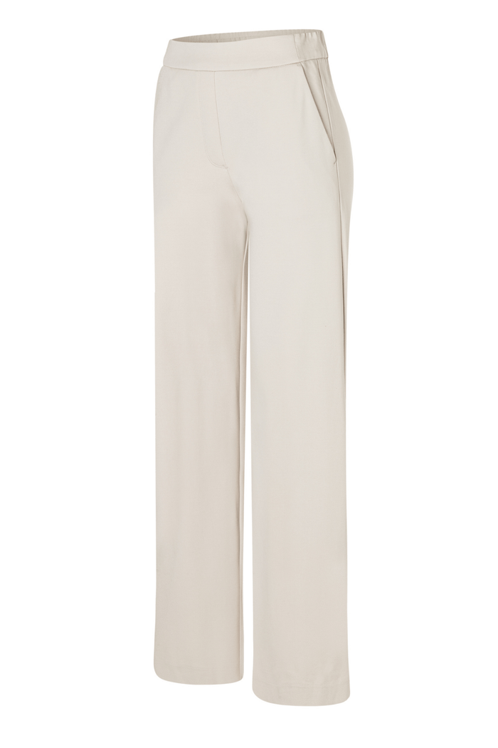 MAC Chiara light jersey straight leg trousers in moon grey – Dotique