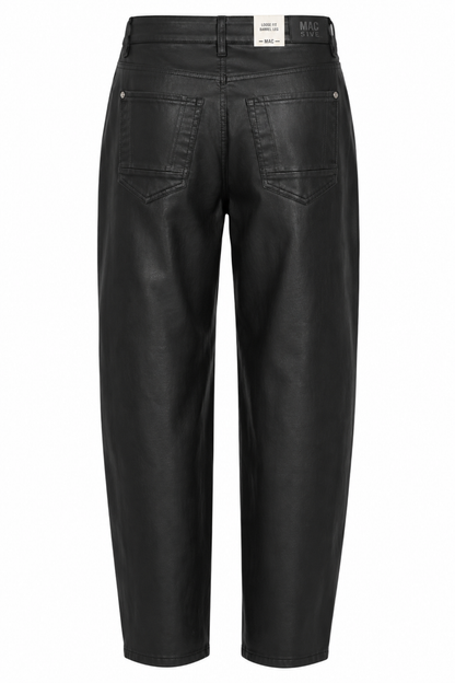 MAC Jeans Danni 2.3 Coated Barrel Jeans – Black 3107-00-0465-090 by Mac Jeans. Shop Mac Jeans at Dotique