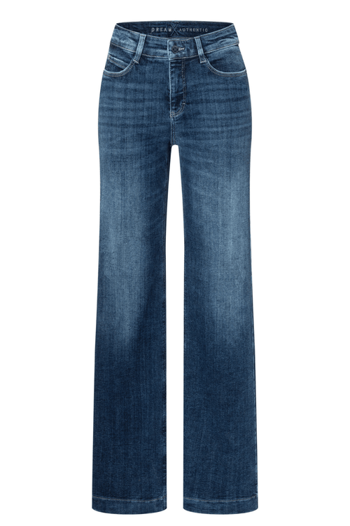 MAC Jeans Dream Wide Denim Cobalt Authentic Wash 5439-90-D574 by Mac Jeans shop Mac Jeans at Dotique.