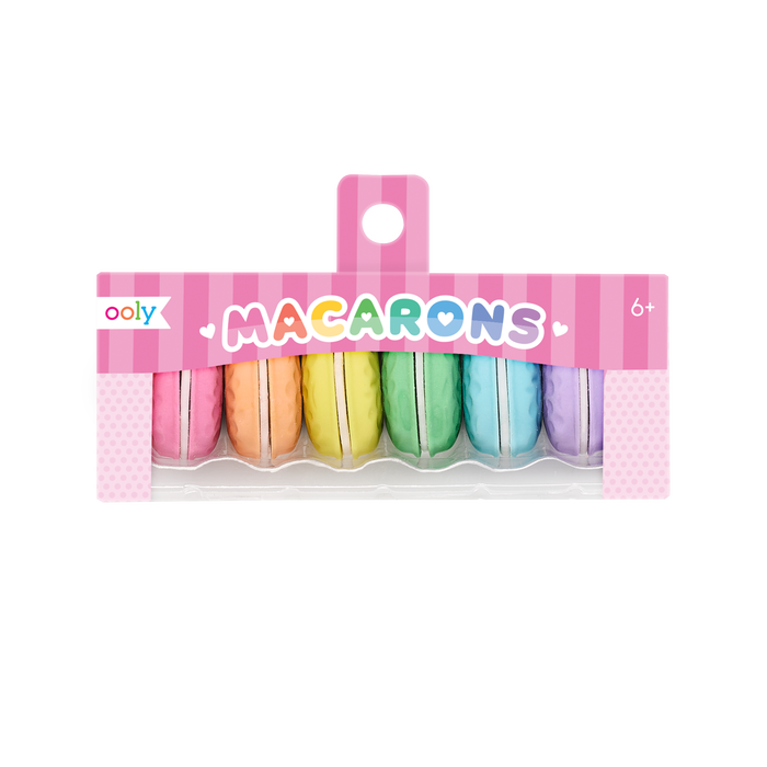 Macarons Vanilla Scented Erasers in a set of 6