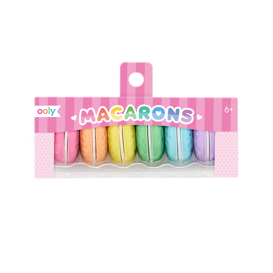 Macarons Vanilla Scented Erasers in a set of 6