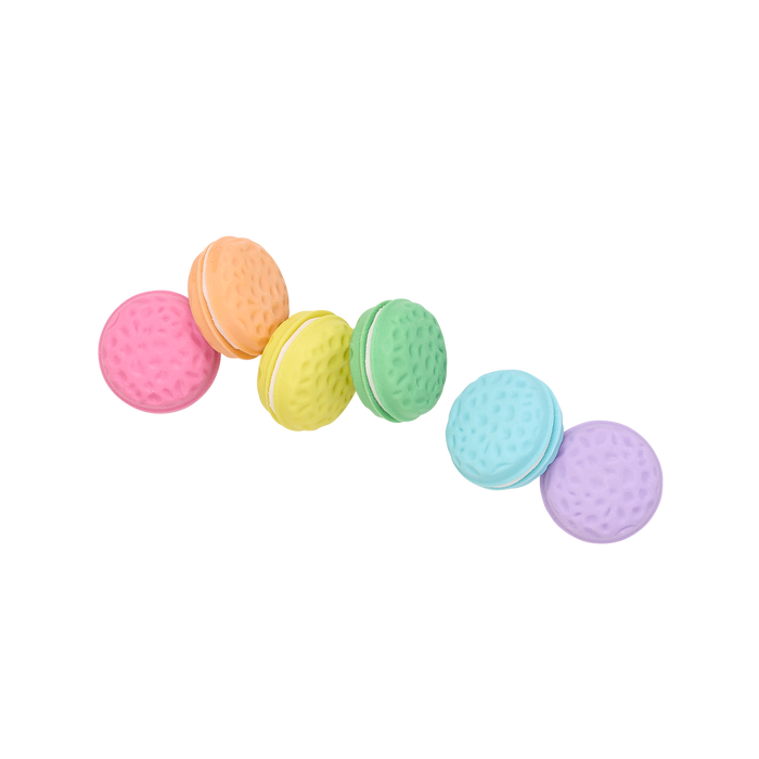 6 colorful Macarons Scented Erasers