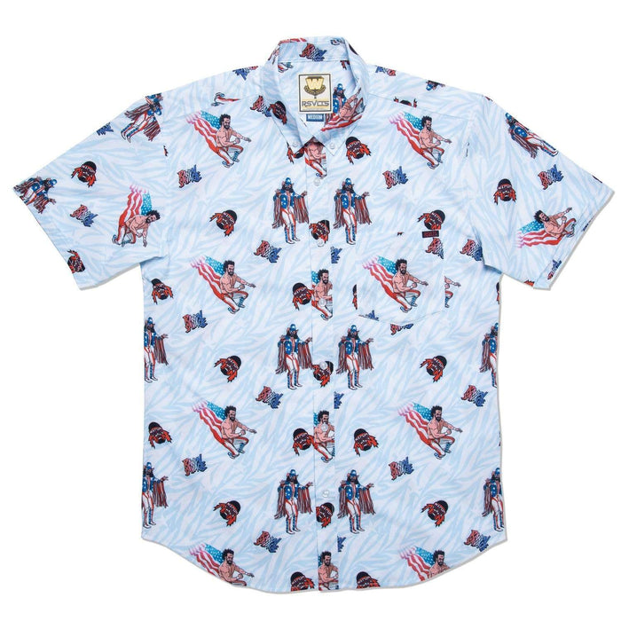 RSVLTS WWE Short Sleeve Shirt Macho Man USA – KUNUFLEX Short Sleeve Shirt