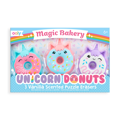 Magic Bakery Unicorn Donut Scented Erasers in package