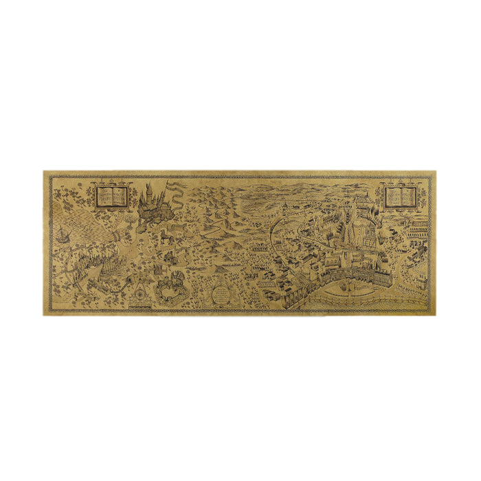Magic World Map Decorative Poster/Painting 72x26cm