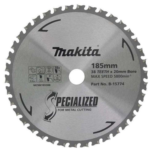 Makita Cold Cutting Blade for Metal 185mm x 38T