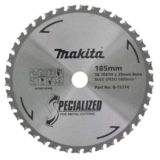 Makita Cold Cutting Blade for Metal 185mm x 38T