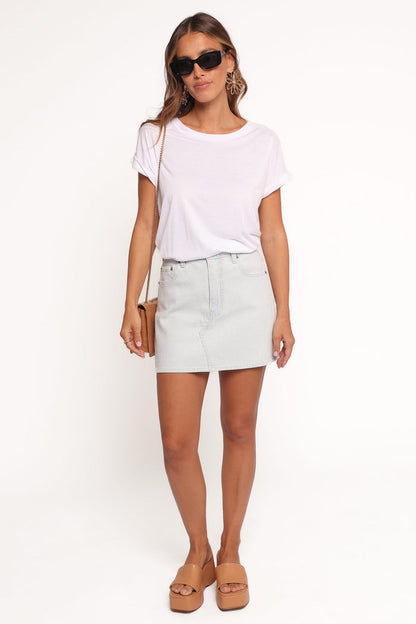 Petal and Pup USA BOTTOMS Malibu Mini Skirt - Blue Bell Stripe