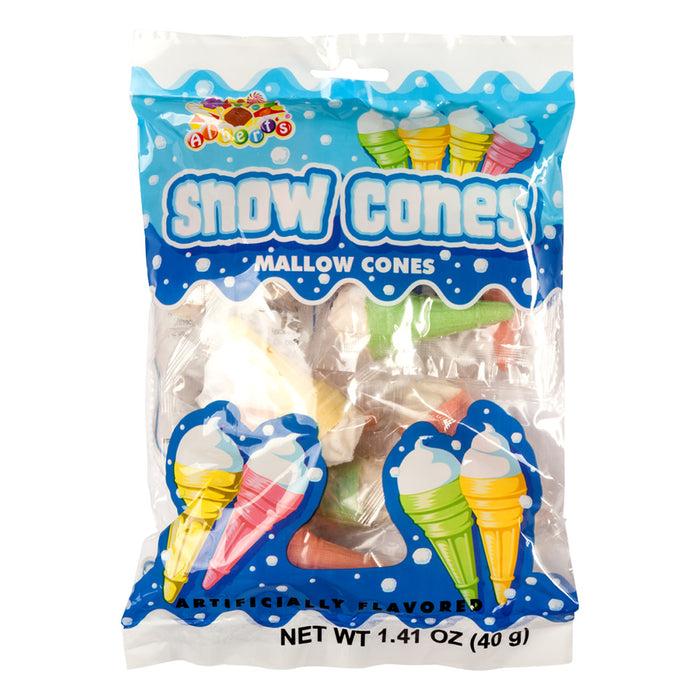 Mallow Cones Snow Cones 1.41oz Peg Bag - 12ct