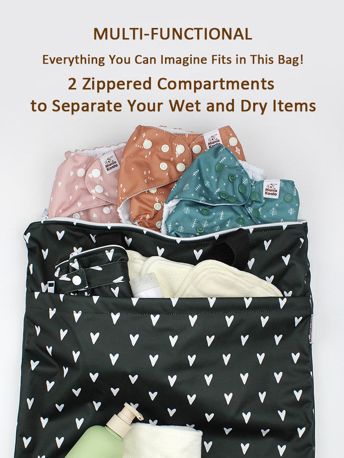 Mama Koala Hanging Wet Dry Bags(2 Pack)-Mosaic