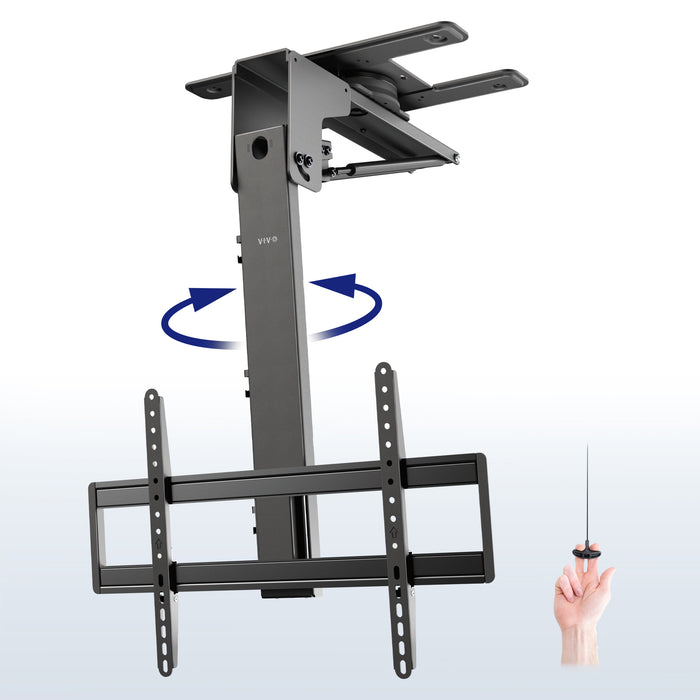 Manual Flip Down TV Ceiling Mount on a gradient background.