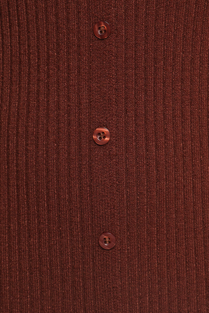 Petal and Pup USA DRESSES Marshall Button Through Knit Maxi Dress - Chocolate