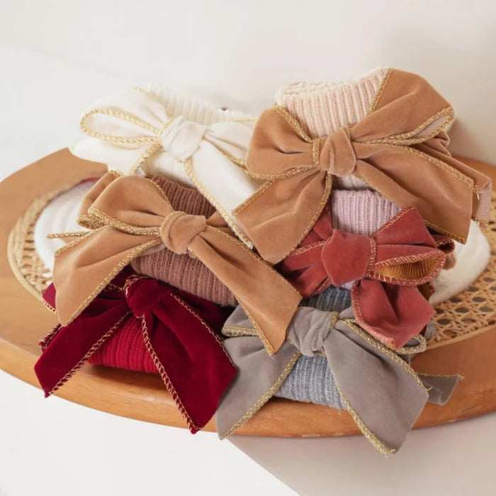MARY Velvet Bow Socks