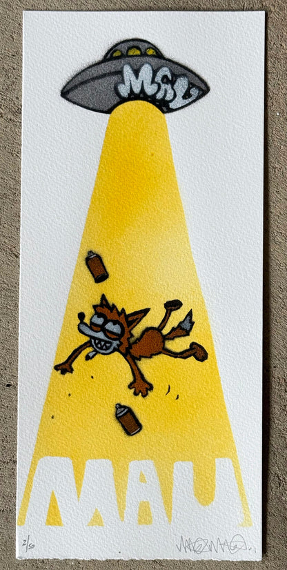 MAU MAU - Outta Space - ORIGINAL ON PAPER ed 50