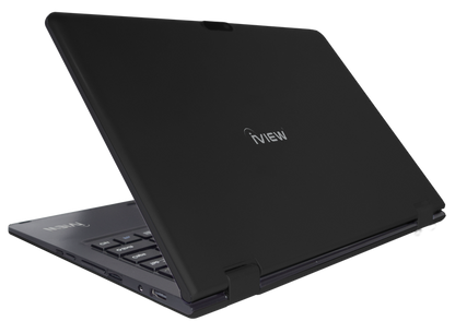 Iview Maximus II black ultra-slim 11.6" 2-in-1 convertible laptop back angle