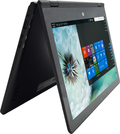 Iview Maximus II black ultra-slim 11.6" 2-in-1 convertible laptop tent angle