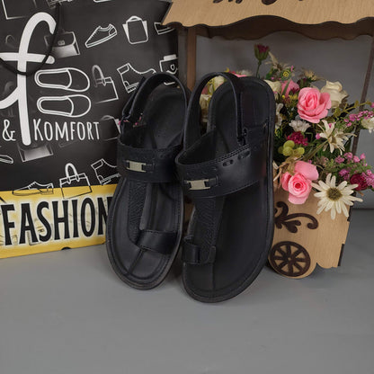 Men Black Sandals - Maha fashions -  Men Footwear