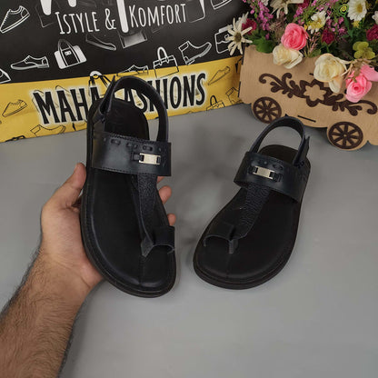 Men Black Sandals - Maha fashions -  Men Footwear