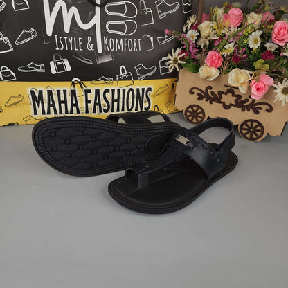 Men Black Sandals - Maha fashions -  Men Footwear
