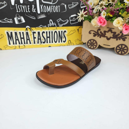 Men Camel Slippers - Maha fashions -