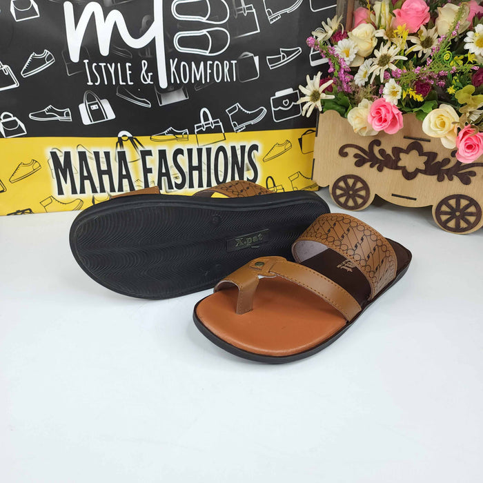 Men Camel Slippers - Maha fashions -