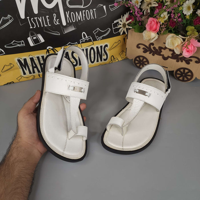 Men White Sandals - Maha fashions -  Men Footwear