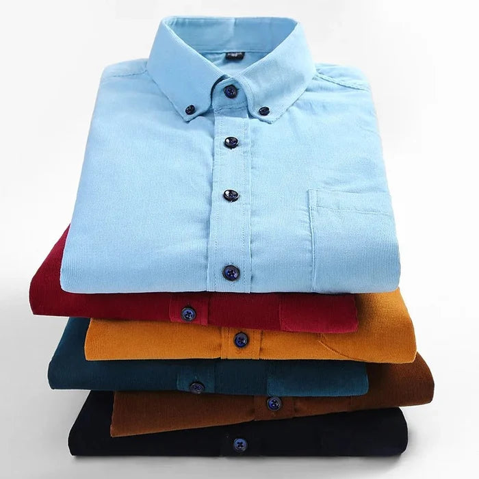 Antonios regular fit cotton corduroy - AntoniosClothing - Blue