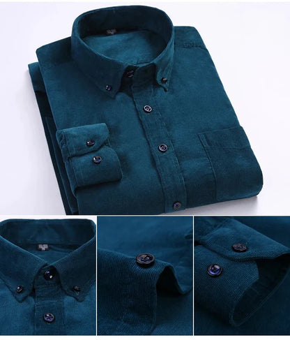 Antonios regular fit cotton corduroy - AntoniosClothing - Blue