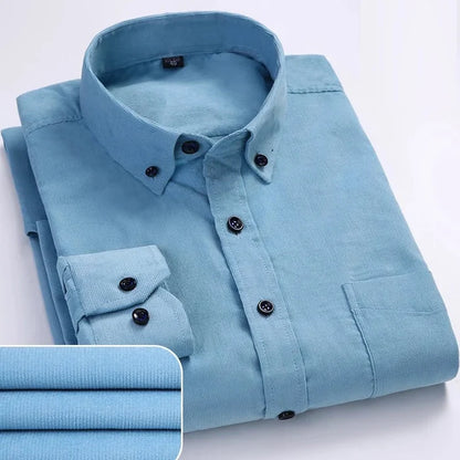 Antonios regular fit cotton corduroy - AntoniosClothing - Light blue