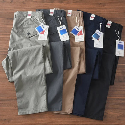 American retro fit-elastic pants - AntoniosClothing - Gray green