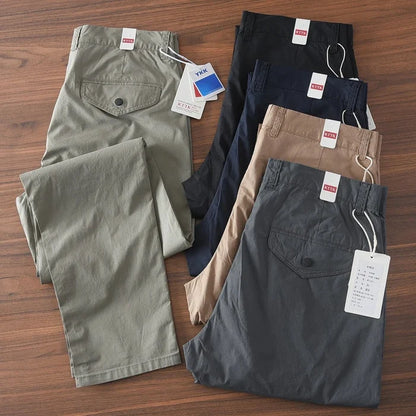 American retro fit-elastic pants - AntoniosClothing - Gray green