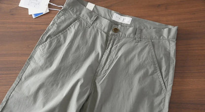 American retro fit-elastic pants - AntoniosClothing - Gray green