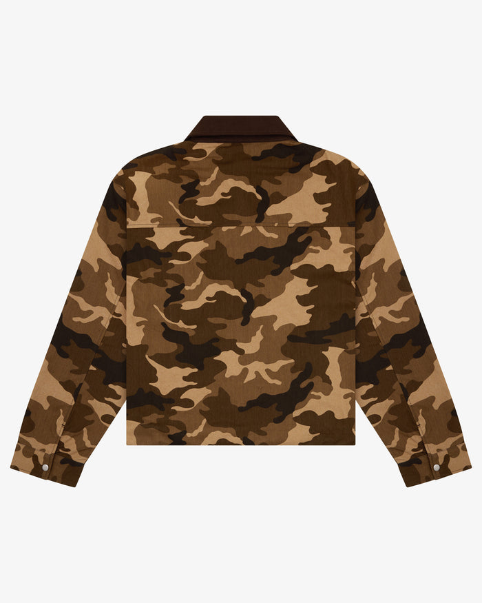 Mens Woven Jacket - Brown Camo