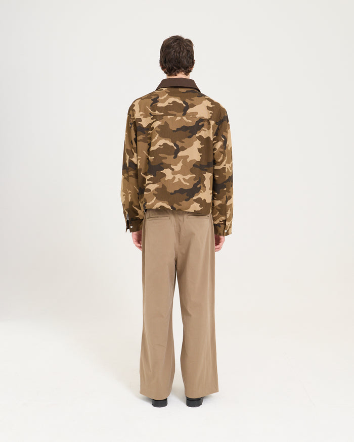 Mens Woven Jacket - Brown Camo