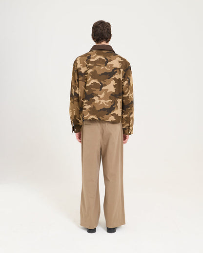 Mens Woven Jacket - Brown Camo