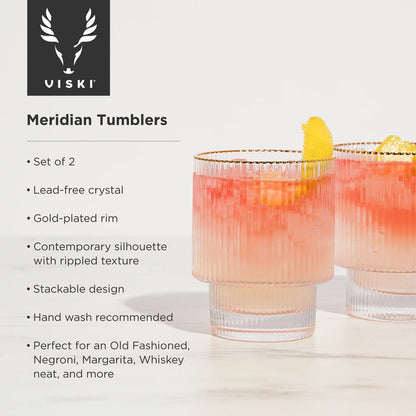Meridian Crystal Tumblers Set of 2 (Online Only)