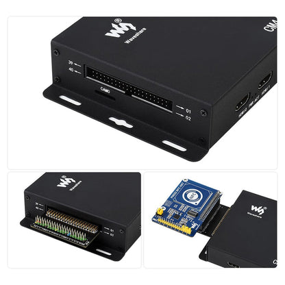 Metal Enclosure for Compute Module 4 IO Board (with Cooling Fan) by Waveshare - The Pi Hut