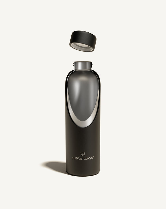 Metal Thermo Steel bottle, double-walled stainless steel, 600ml capacity, brushed metal finish, designed to keep drinks cold for 24 hours or hot for 12 hours.