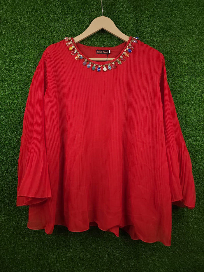 MGW-1023-15 RED - Maha fashions -