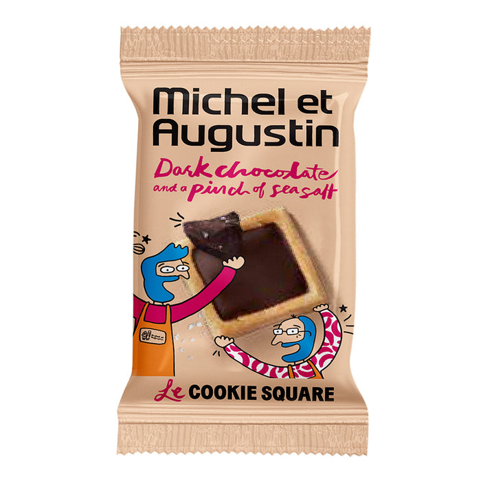 Michel Et Augustin With Sea Salt Mini Cookie Squares Dark Chocolate - 180ct
