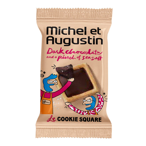 Michel Et Augustin With Sea Salt Mini Cookie Squares Dark Chocolate - 180ct