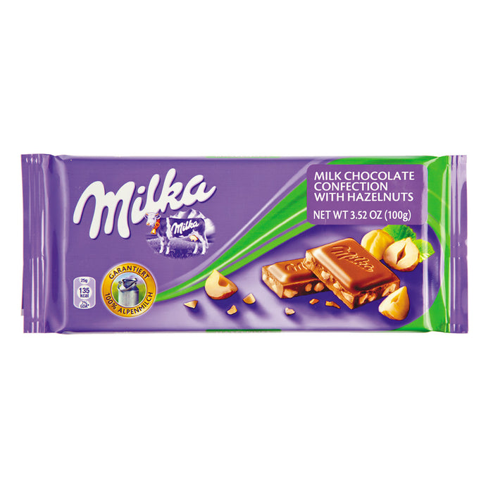 Milka Bars Milk Chocolate With Hazelnuts 3.5oz - 22ct