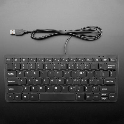 Mini Chiclet Keyboard - USB Wired - Black by Adafruit - The Pi Hut